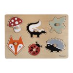 Puzzle � encastrer oc�an en bois jaune