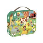 Puzzle une journ�e � la ferme 24 pi�ces multicolore