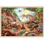 Puzzle fouille dinosaures beige