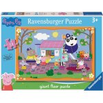 Puzzle g�ant le club de peppa pig 24 pcs bleu