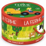 Puzzle g�ant ferme enfant 30 pi�ces avec livre �ducatif rouge