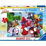 Puzzle g�ant spidey 24 pcs bleu