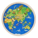 Puzzle globe terrestre bleu Puzzle globe terrestre bleu