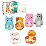 Puzzle magntique animaux de la ferme beige