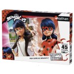 Puzzle marinette vs lady bug 45 pcs rouge Puzzle marinette vs lady bug 45 pcs rouge