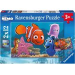 Puzzle n�mo le petit fugueur 2x12 pcs bleu