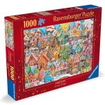 Puzzle no�l au village des cookies 1000 pcs rouge