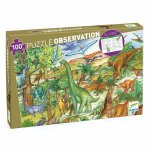 Puzzle d'observation dinosaures et livret 100 pièce multicolore Puzzle d'observation dinosaures et livret 100 pièce multicolore