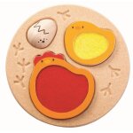 Puzzle poule - oeuf - le toucher rouge