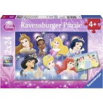 Puzzle les princesses disney 2x24 pcs rose