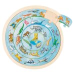 Puzzle la ronde des animaux bleu