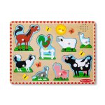 Puzzle sonore animaux de la ferme rouge
