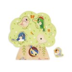 Puzzle sonore en bois les oiseaux 5 pi�ces multicolore