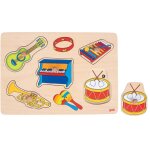 Puzzle sonore instruments de musique beige