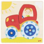 Puzzle tracteur multicolore