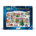 Puzzle la ville de no�l 1000 pcs bleu