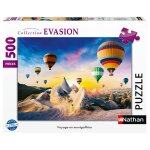 Puzzle voyage en montgolfire 500 pices blanc