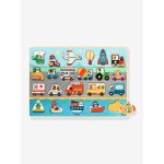 Puzzle vroom en bois - multicolore