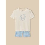 Pyja - short gar�on - coton biologique bleu
