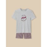 Pyja - short gar�on - coton biologique bordeaux