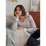 Pyjama 2 pices femme famille nol bleu nuit