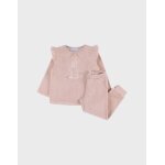 Pyjama 2 pièces en velours avec broderie lapin rose Pyjama 2 pièces en velours avec broderie lapin rose