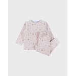 Pyjama 2 pices en velours avec motif lphant rose