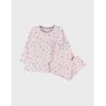 Pyjama 2 pièces en velours À motif floral et lapin rose Pyjama 2 pièces en velours À motif floral et lapin rose