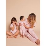 Pyjama b�b� col large capsule m�re - fille rose poudr�