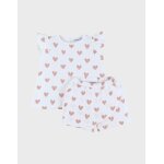 Pyjama b�b� coton pointelle rose