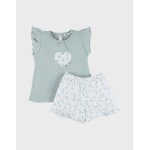 Pyjama b�b� coton pointelle vert