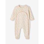 Pyjama bébé fille naissance en molleton écru Pyjama bébé fille naissance en molleton écru