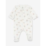 Pyjama b�b� imprim� petit bateau blanc