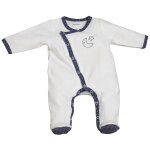 Pyjama b�b� � manches longues en velours - merlin blanc