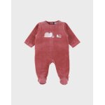 Pyjama bb en velours brod escargot rouge