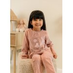 Pyjama b�b� velours brod� rose