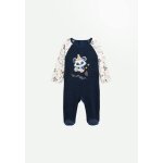 Pyjama bébé en velours cirque d'automne bleu Pyjama bébé en velours cirque d'automne bleu