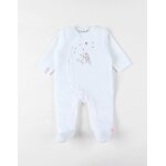 Pyjama bb velours ctel blanc