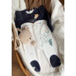 Pyjama bébé en velours holamuchacha ecru Pyjama bébé en velours holamuchacha ecru