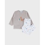 Pyjama b�b� velours imprim� beige