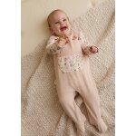 Pyjama b�b� en velours manouk rose