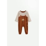 Pyjama b�b� en velours moka marron