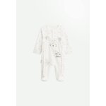 Pyjama b�b� en velours ouverture pont mon petit chou du p�rou ecru