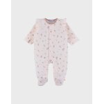 Pyjama bb en velours  volants rose