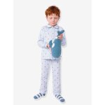 Pyjama boutonn� imprim� �toiles bleu clair