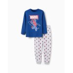 Pyjama qui brille dans le noir spider - man bleu clair
