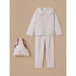 Pyjama � carreaux fille cerise