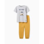 Pyjama en coton avec imprim� nap ninja gris clair