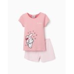 Pyjama en coton � manches courtes avec imprim� my melody rose clair