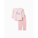 Pyjama en coton � manches longues et imprim� minnie & figaro rose clair